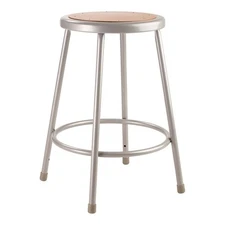 NPS 6200 Series 24" Modern Metal and Wood Heavy Duty Stool in Gray