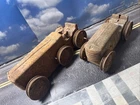 2 Marx Antique Metal Wind-up Tractor No Driver Or Tracks Rusty Lot Read