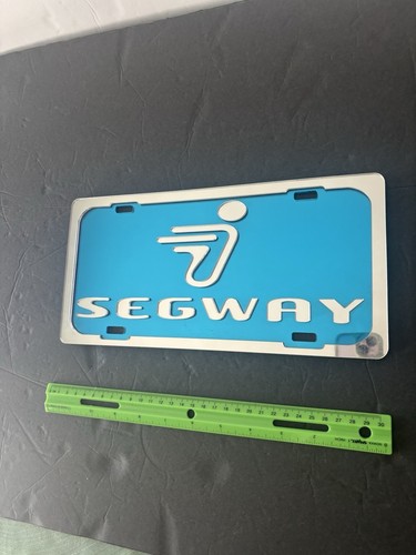 SEGWAY 3-D 3D Emblem Mirrored Acrylic Vanity License Plate Decor collector Ooak - Picture 1 of 4