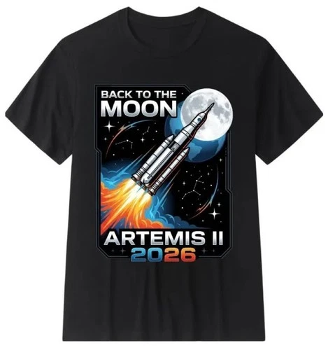 Artemis 2 Launch Back to The Moon 2026 T-Shirt NASA Space Mission For Men Women - product listing photo