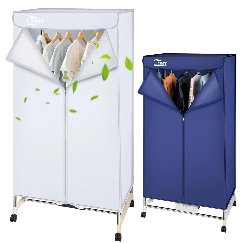 UTEN Asciugatrice Elettrica 1500W Asciugabiancheria Aria Calda Asciugatrice Grande Capacità