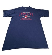 VTG 1995 Cleveland Indians AL Central Division Champs T-Shirt MLB Baseball XL