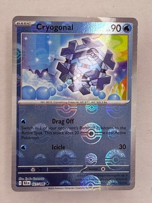 CRYOGONAL - 027/086 - Black Bolt - POKEMON POKEBALL NM/M