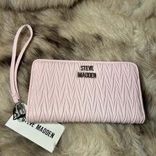 NWT Steve Madden Bzip-U Zip Around Wallet / Wristlet - Pretty Pink
