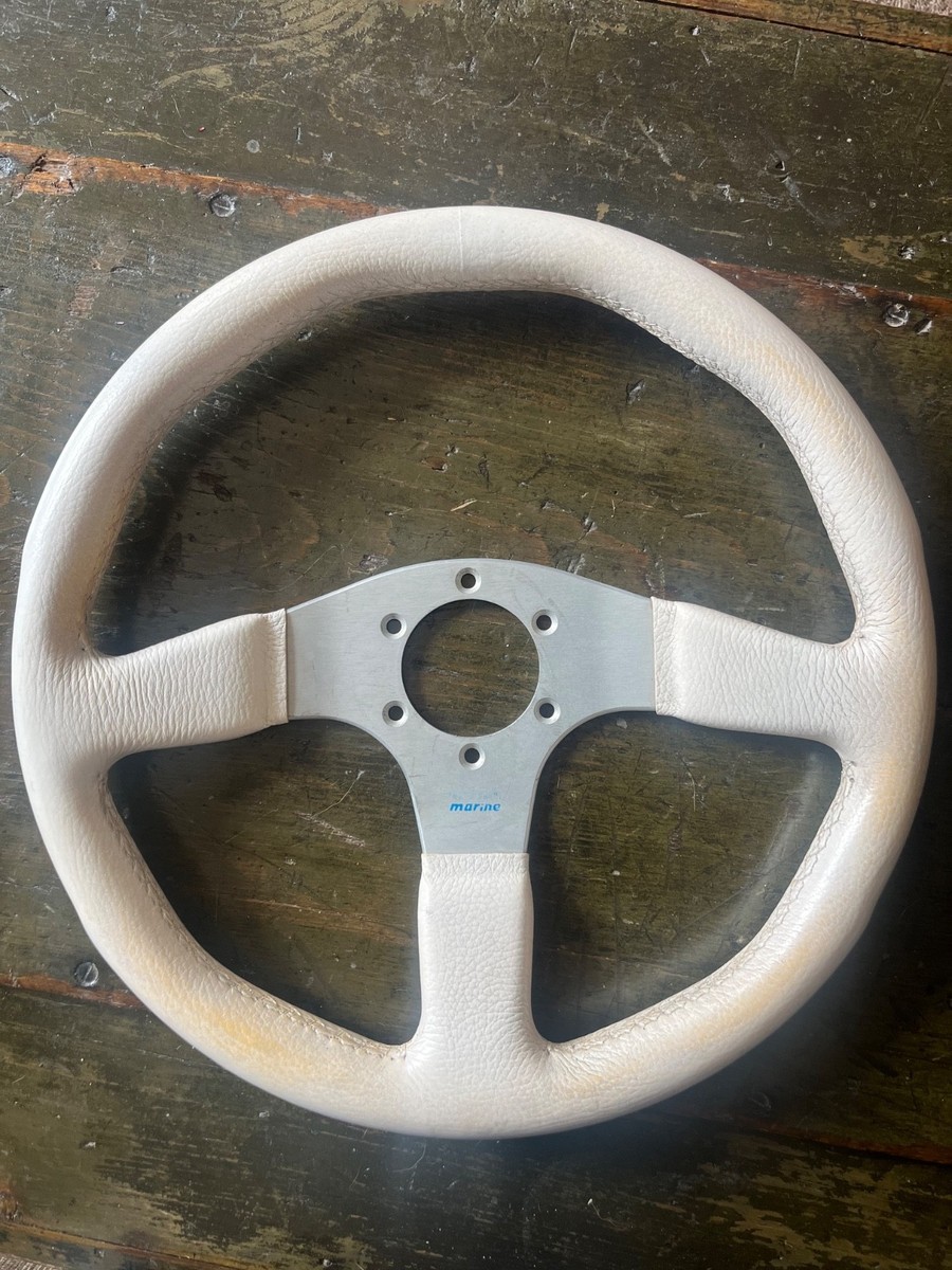 Momo Marine Steering Wheel White Vintage | eBay