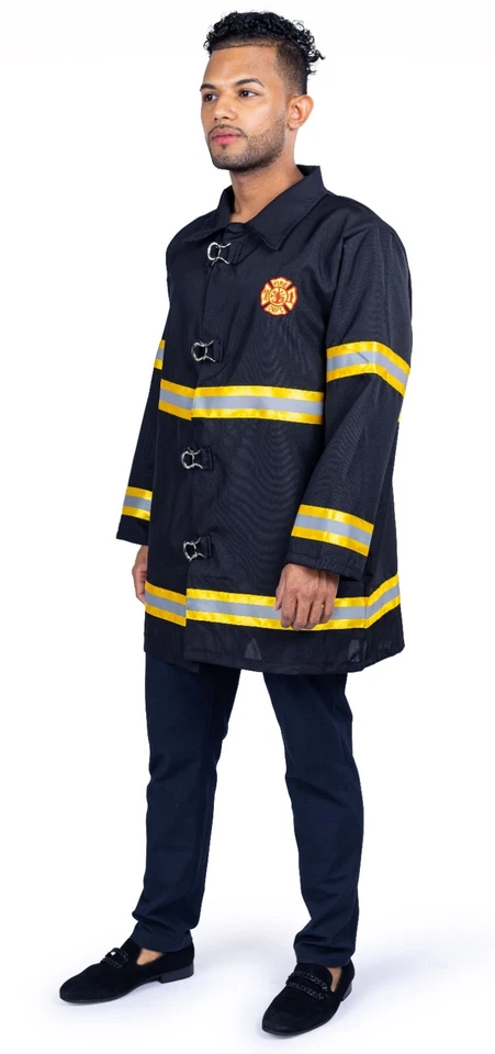 Disfraz de bombero Dress Up America para adulto - Chaqueta de bombero para hombre Foto 2 de 3