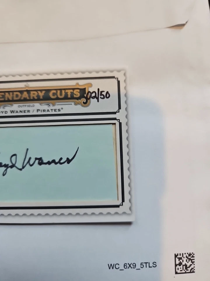 2009 SP Legendary Cuts - Legendary Cuts Lloyd Waner #LC-252 /50 (AU) - Image 3 of 4