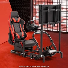 Supllueer Racing Sim Cockpit Or With Seat & Monitor Stand Fit Logitech G920 G29