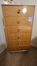 Vintage Mid Century Tallboy Meredew Chest of 6 Drawers