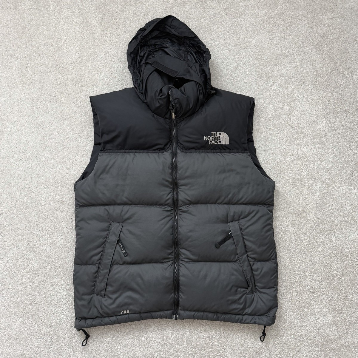 The North Face Vest Men's 700 Down 1996 Nuptse Retro Medium Gray