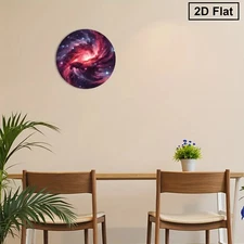 Bohemian Tribal Space Theme Round Metal Wall Decoration