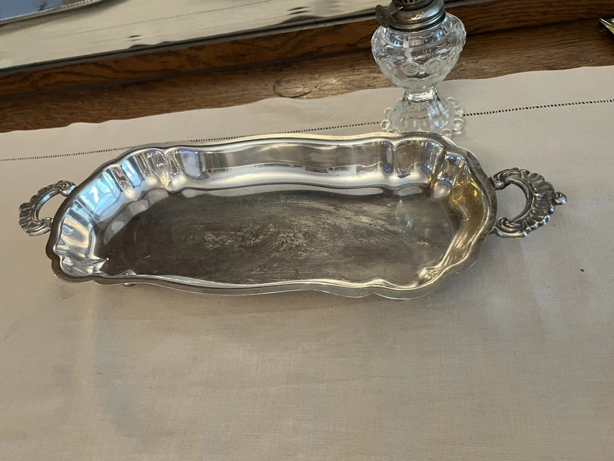 FB Rogers Silver Coin Antique US Silver-Plated Platters & Trays 