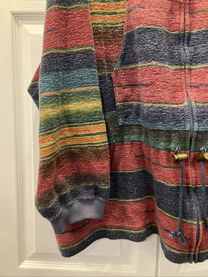 Chaqueta Vintage Venezia Cremallera Mujer’s 18/20 XXL 90’s Alfombra Droga Festival Rayas Foto 3 de 4