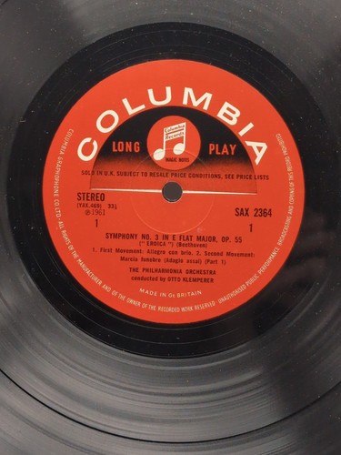 SAX 2364 Beethoven Symphony No.4 Philharmonia Orchestra Otto Klemperer E/R - Picture 4 of 6