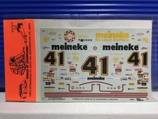 NASCAR CHEVY  #41 Joe Nemecheck MEINEKE MODEL DECAL ORIGINAL  Slixx Sheet
