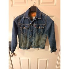 Levis Vintage Denim Trucker Mens Jacket Size Medium Made In USA Blue