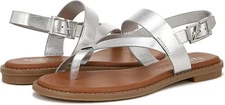 New Franco Sarto Women's Gabby Silver Flat Sandal Size 8.5 M
