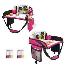 2Pcs  Kids Travel Tray, Kids Travel Trays for Car Seat, Road Trip Essentials f