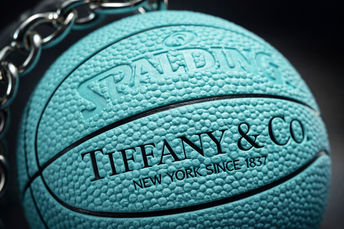 Tiffany & Co. x Spalding Basketball Keyring Keychain Tiffany Blue