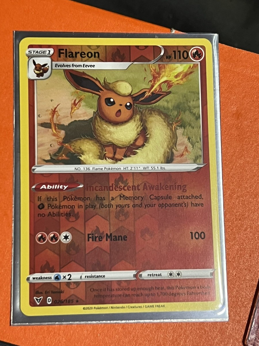 ぽー　ブラウン Pokémon TCG Flareon Vivid Voltage 026/185 Reverse Holo Rare | eBay