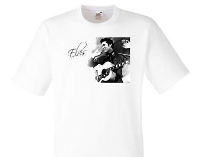 Elvis Presley Rock`nRoll Rock Music Weiße T-Shirt -025-W