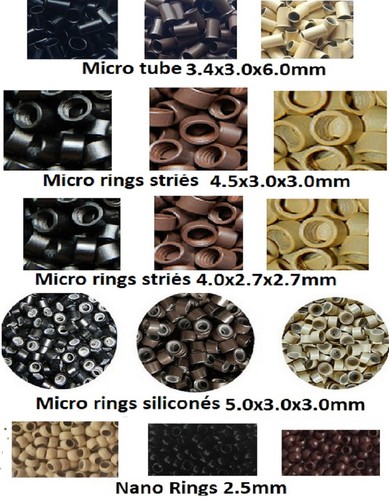 100 ANNEAUX MICRORINGS RINGS POUR POSE EXTENSIONS A FROID LIVR EXPRESS 24-48H - Photo 1 sur 6