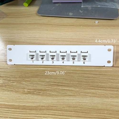 6 Port CAT5e RJ45 Pass-Thru Patch Panel with Mounting Bracket for Keystone - Picture 8 of 8