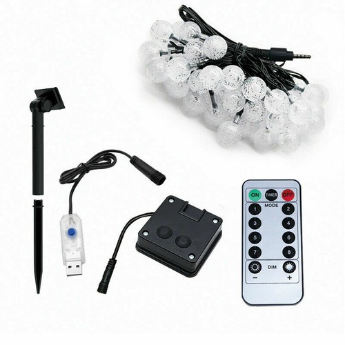 Solar 30 LED String Lights Patio Party Yard Garden Wedding Waterproof Outdoor - Picture 14 of 18