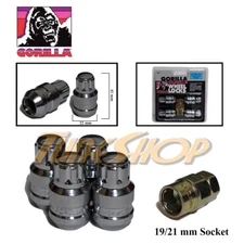 4 GORILLA GUARD II LOCK ACORN BULGE SEAT STOCK WHEELS RIM LUG NUT 14X1.5 CHROME