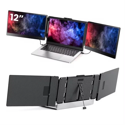 Triple 12 inch  Mini Laptop Monitor Extender 1080P FHD IPS