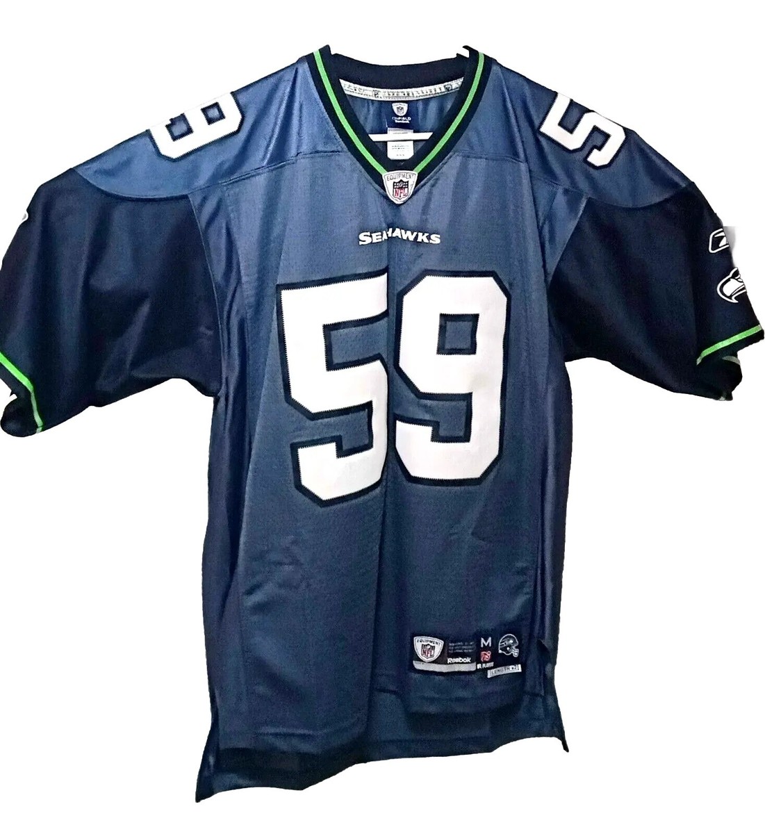 SEATTLE SEAHAWKS On Field Home Sewn #59 Aaron Curry Football Jersey Sz  Medium +2