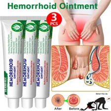 3PCS Hemorrhoids Remove Ointment Herbal Cream Relief Piles Pain Reduce Itching