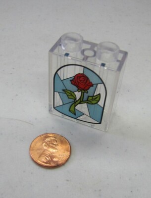 Lego Duplo Disney Translucent Belle's Rose Castle Specialty Printed Block