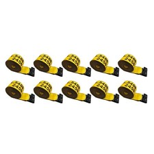 10 Pack Flatbed Truck Tie Down 4" x 30' Winch Strap with Flat Hook WLL 5400 LBS