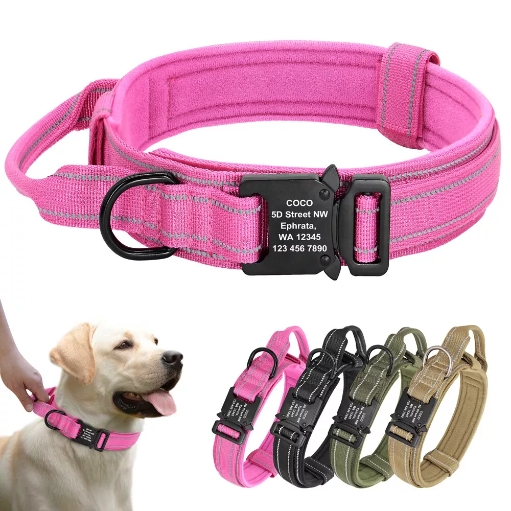 Tactical personalized dog best sale collars