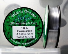 Vorfachschnur/100% Fluorocarbon/ Transparent/ Ø0,12 bis1,00mm / 20-30m