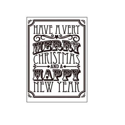 Darice Embossing - Prägeschablone 10,8x14,6cm Merry Chistmas, Happy New Year