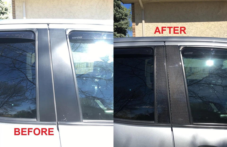 REAL CARBON FIBER Pillar Posts 10PCS Door Trim FOR Cadillac Escalade 2021-2023 - Image 3 of 4