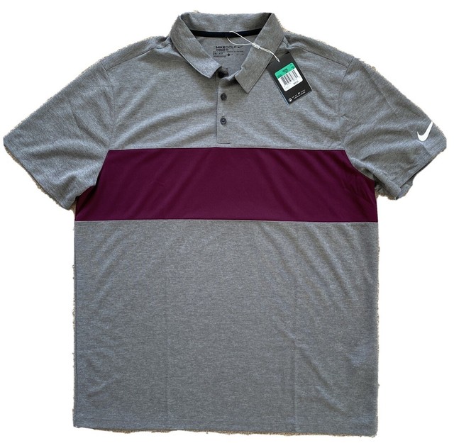 maroon golf shirt