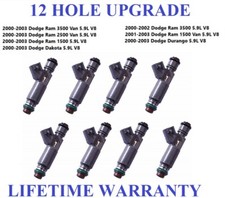 8x Oem 12 Hole Fuel Injectors For 00 01 02 03 Dodge Durango V8 5.9l