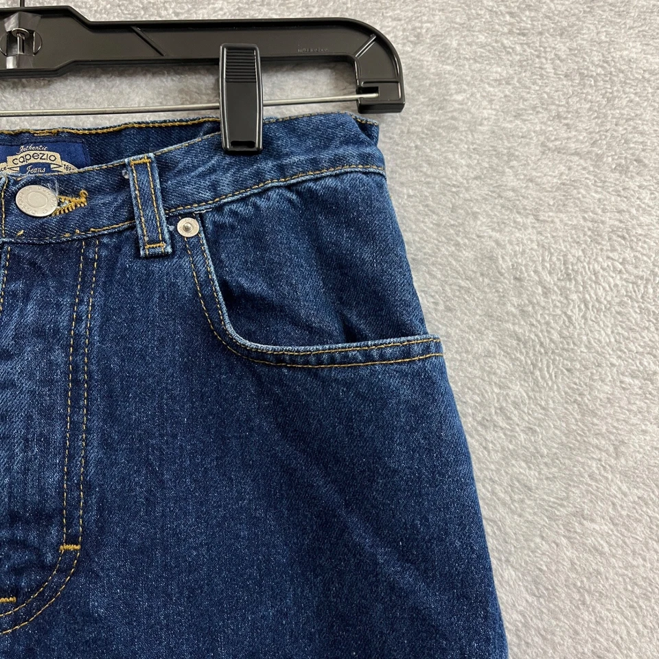 Pantalones de mezclilla Capezio para mujer talla 2R azul lavado oscuro cinco bolsillos Foto 3 de 4