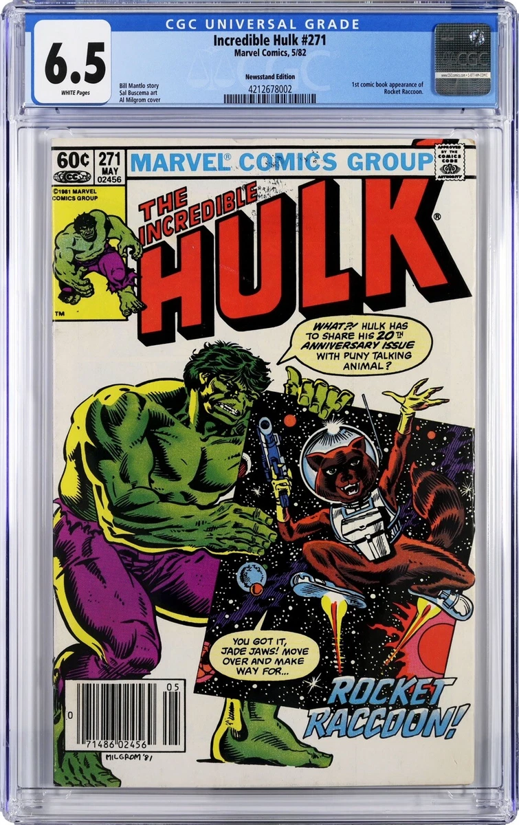 Incredible Hulk #271, 5/82 Marvel Comics Newsstand Edition CGC 6.5 Rocket  Racoon | eBay