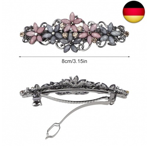 2 Strass Haarklammern Metall - Wassertropfen Design Haarspangen Für Damen & Mädchen