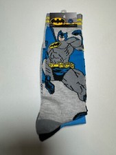 DC COMIC BATMAN 2 PAIR OF SOCKS SHOE SIZE 6-12 NEW