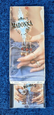 MADONNA LIKE A PRAYER LONG BOX CD ALBUM US 1989 PROMO PUNCH LONGBOX