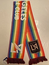 LAFC Los Angeles MLS Football Club Pride Scarf Soccer Futbol NEW Long Rainbow