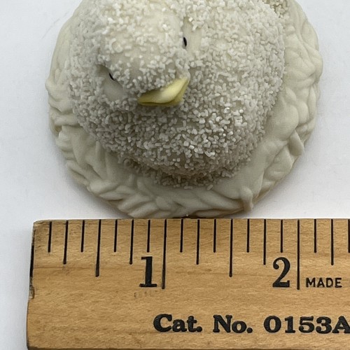 VTG 94 Dept 56 Bisque Baby Chick Figurine Easter Porcelain Ceramic Snowbunnies - Picture 8 of 10