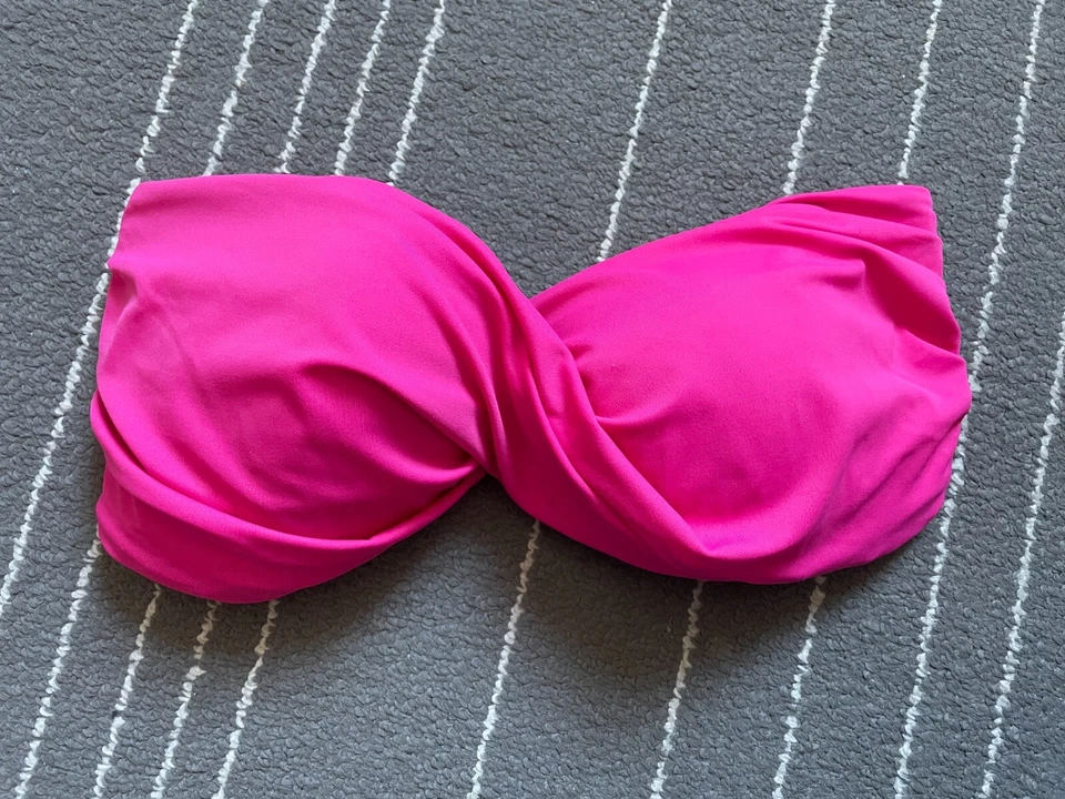 Bikini Oberteil BH Bandeau pink rosa Gr. S passt für Körbchen B-C