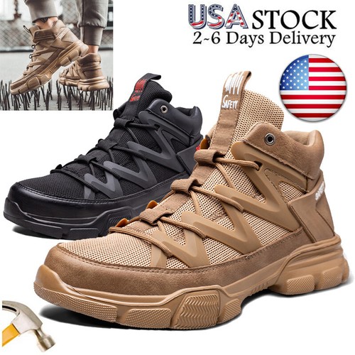 Herren Sicherheitsschuhe Verbund Zehenkappe Schuhe Leicht Arbeitsstiefel Wandern Größe US - Bild 12 von 29