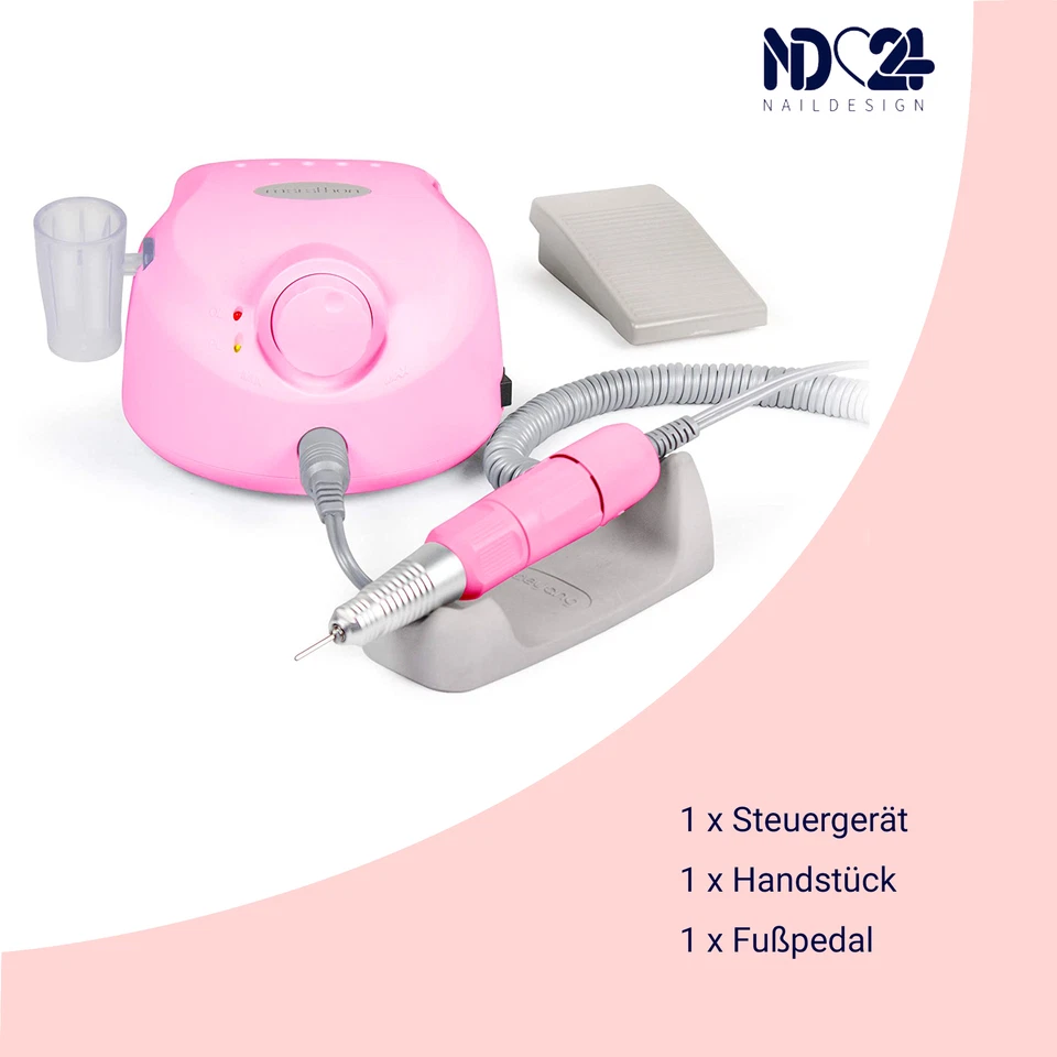 Profi Nagelfräser Set Escort Ocius Schleifgerät elektrische Feile Maniküre Acryl - Bild 2 von 4